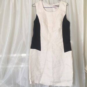 Soft black and white business dress